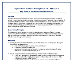 Addendum 1: Key Steps in Implementation Facilitation